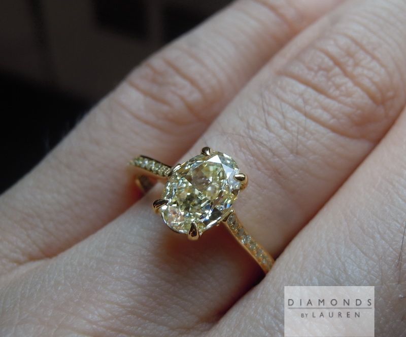 natural light yellow diamond ring