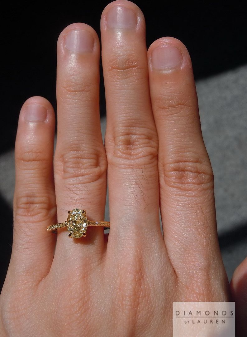 natural light yellow diamond ring