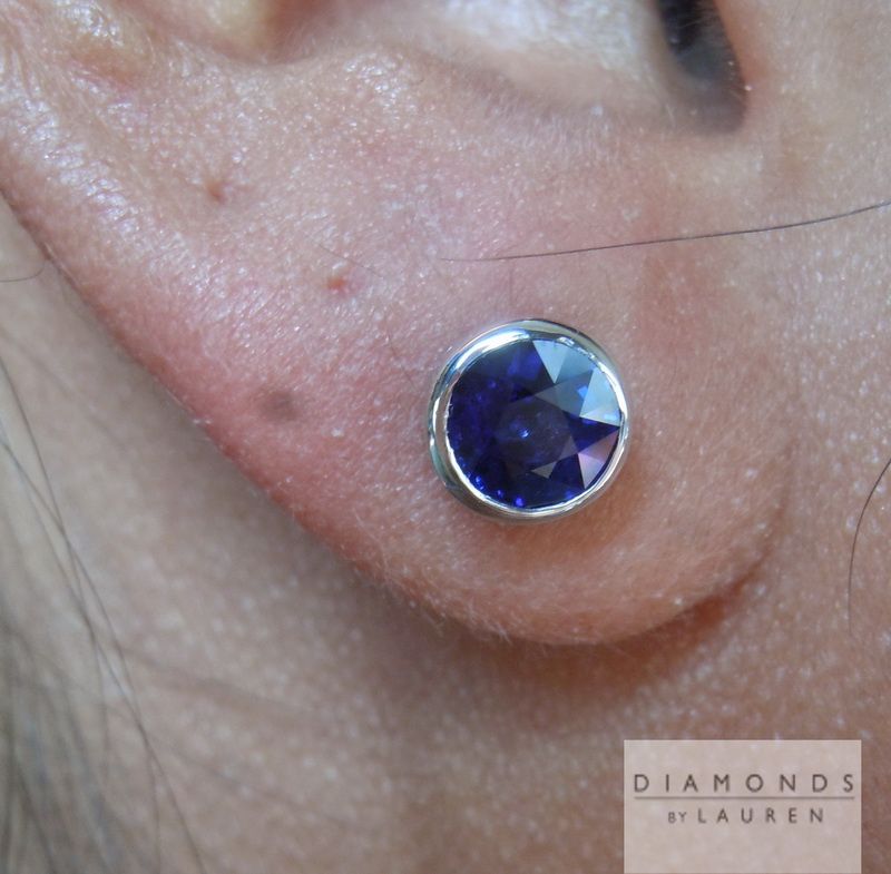 natural blue sapphire earrings