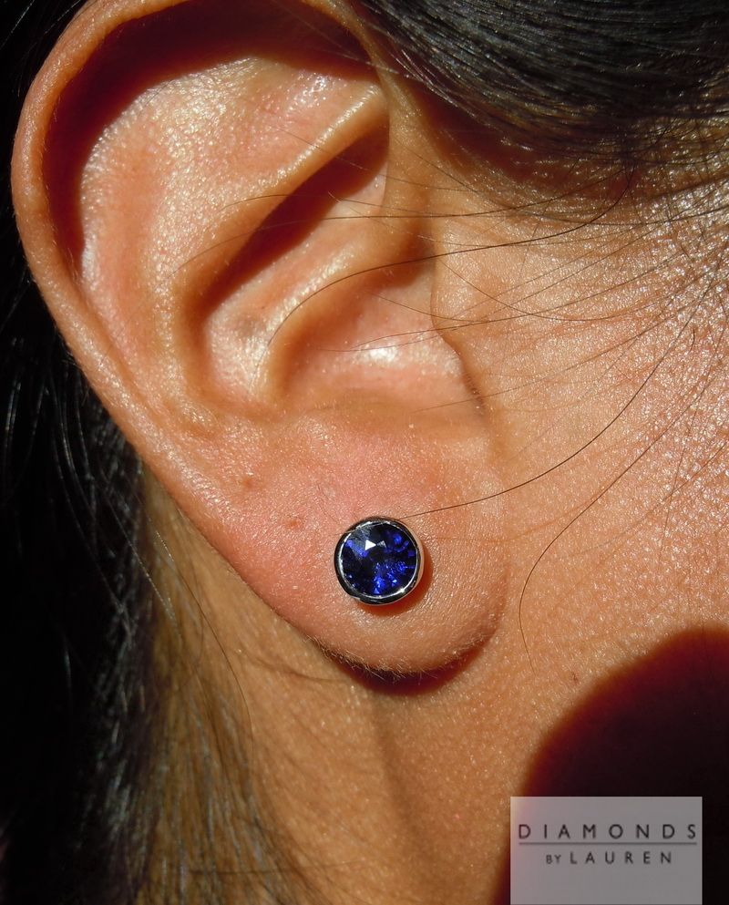 natural blue sapphire earrings