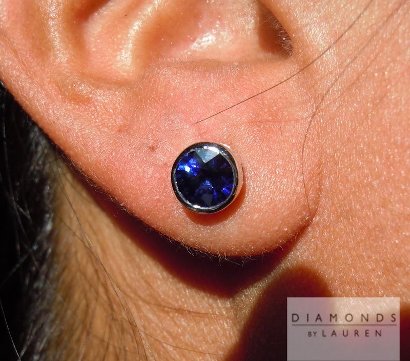 natural blue sapphire earrings