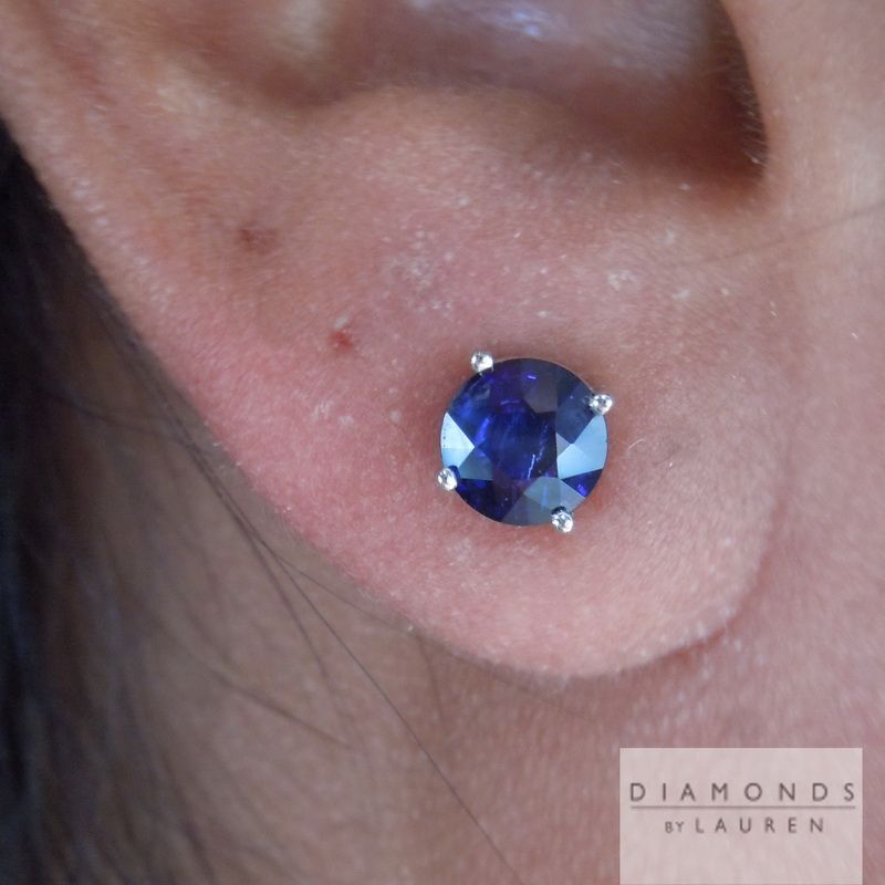 natural blue sapphire earrings