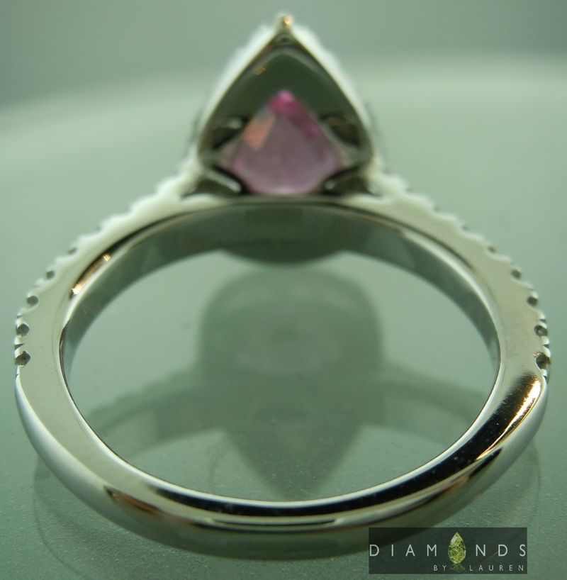 pink pear shape sapphire