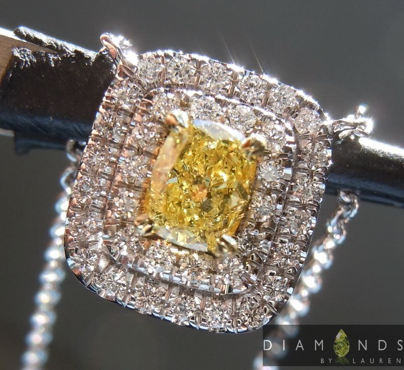 yellow diamond pendant