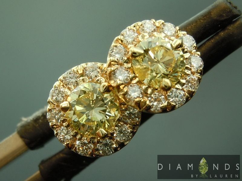 canary diamond earrings