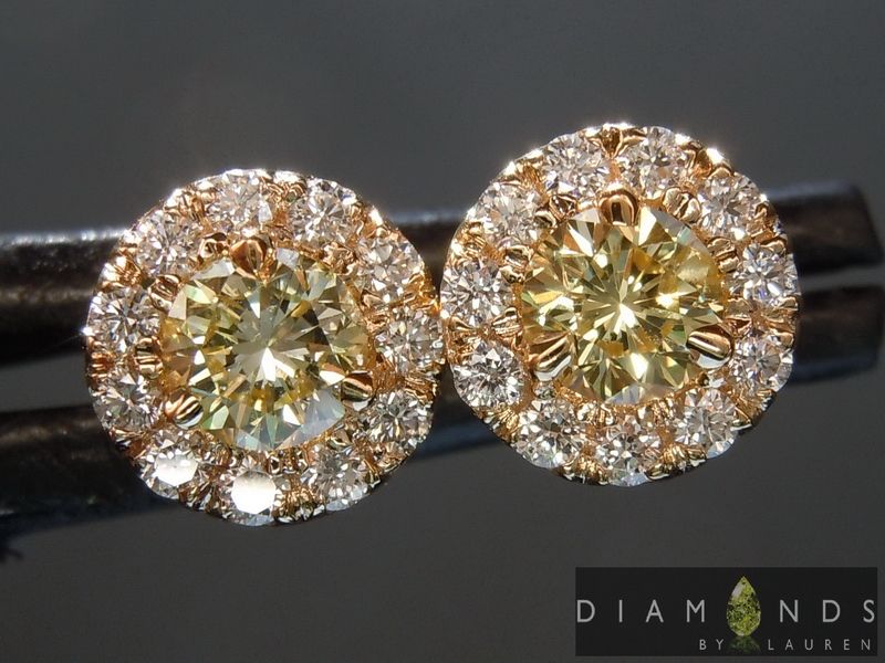 round brilliant diamond earrings