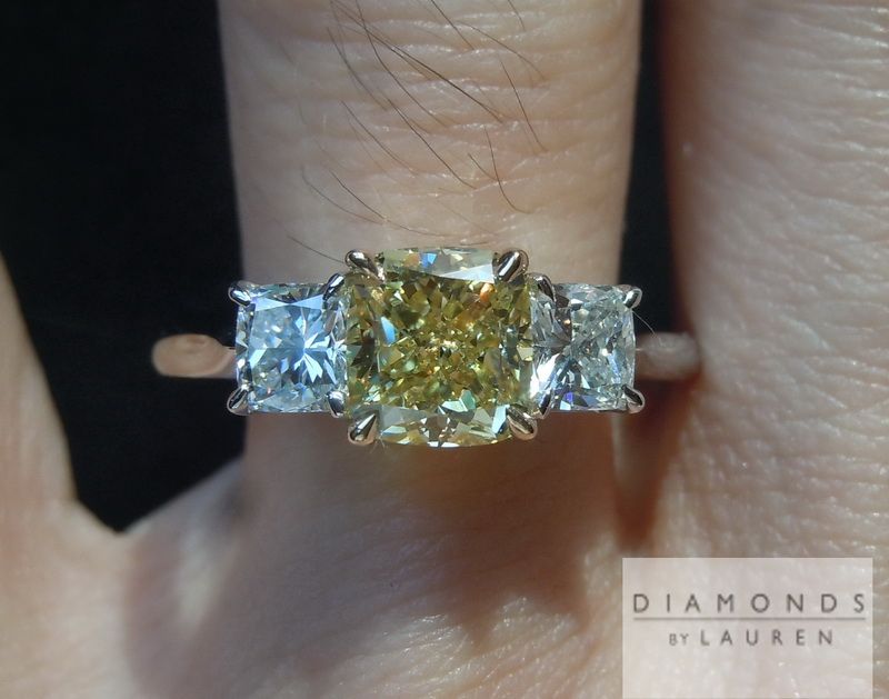fancy intense yellow diamond ring
