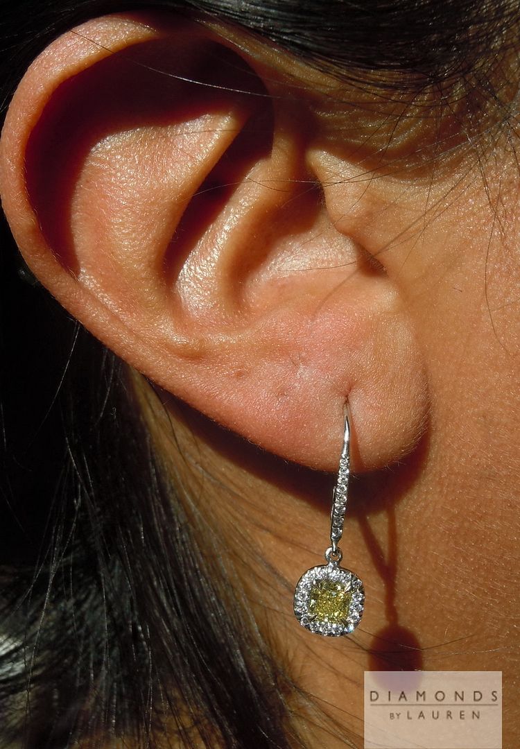 yellow diamond earrings