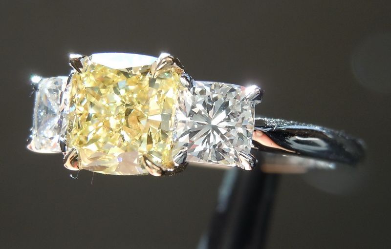 three stone diamond ring