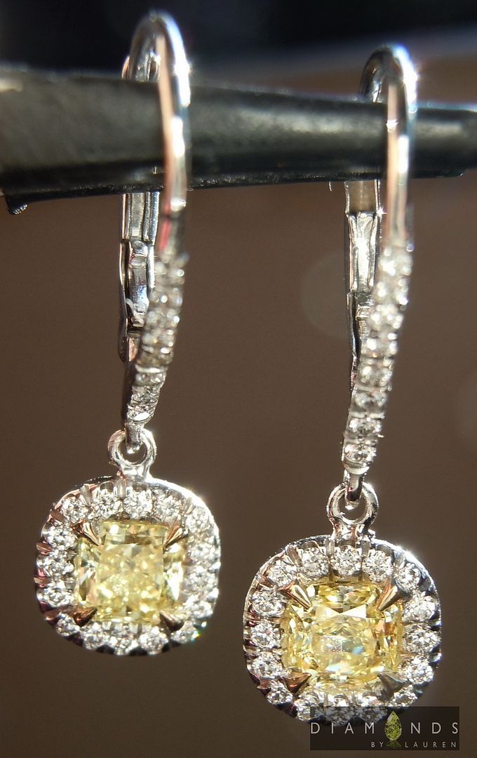 yellow diamond earrings