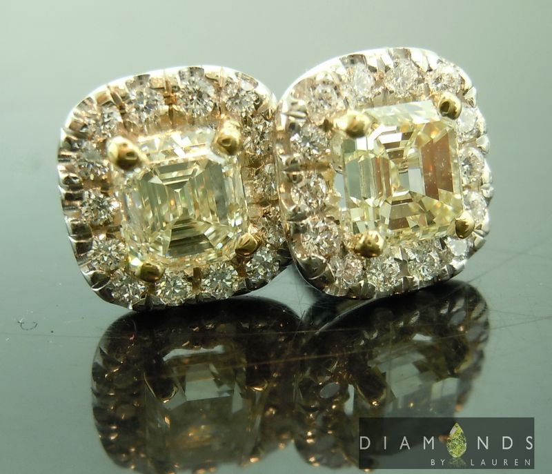yellow diamond earrings