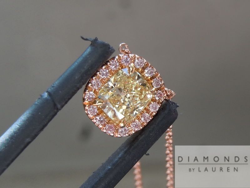 pink diamond pendant