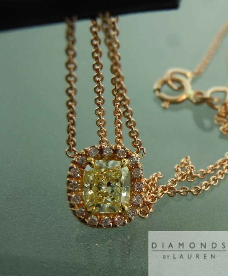 canary diamond pendant