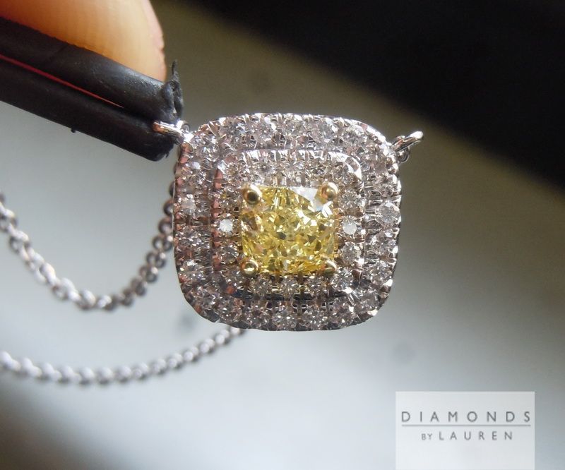 yellow diamond pendant