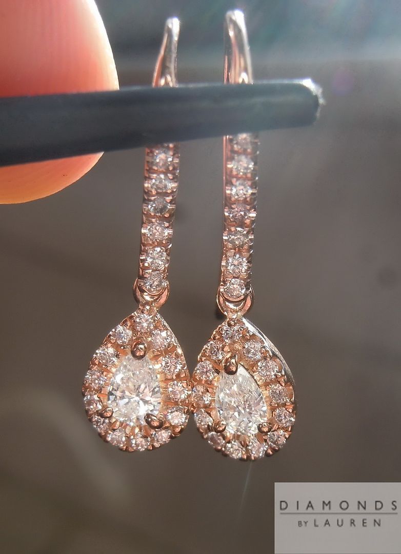 pear shape diamond earrings