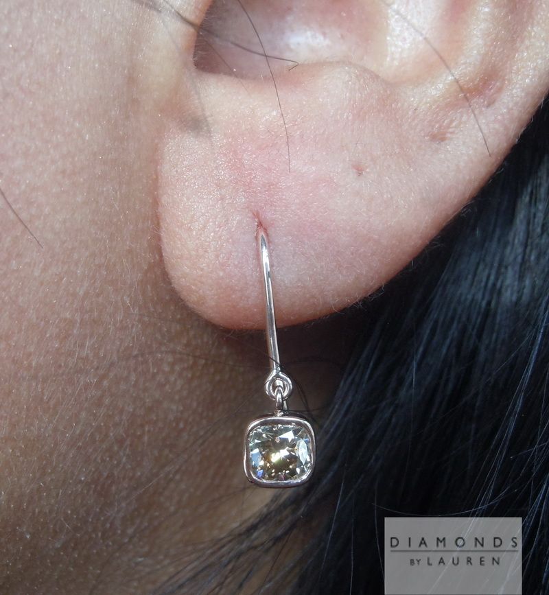 brown diamond earrings