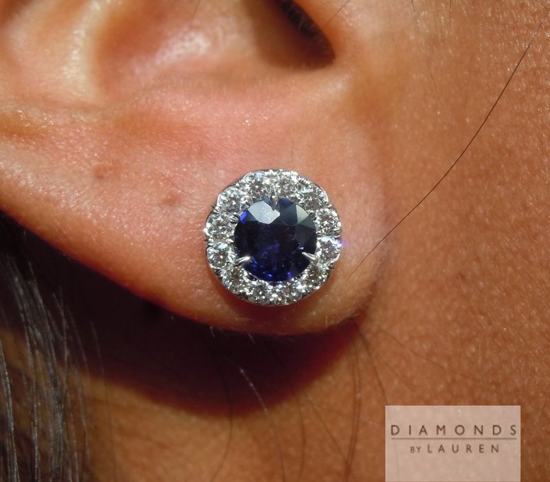 natural blue sapphire earrings