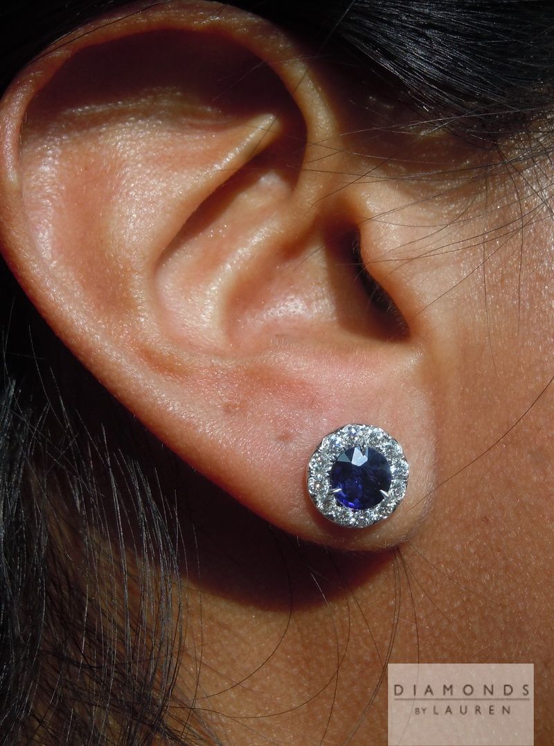 natural blue sapphire earrings