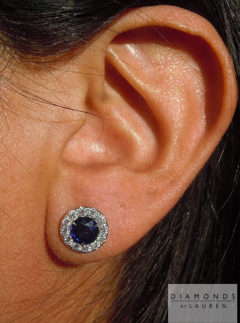 natural blue sapphire earrings