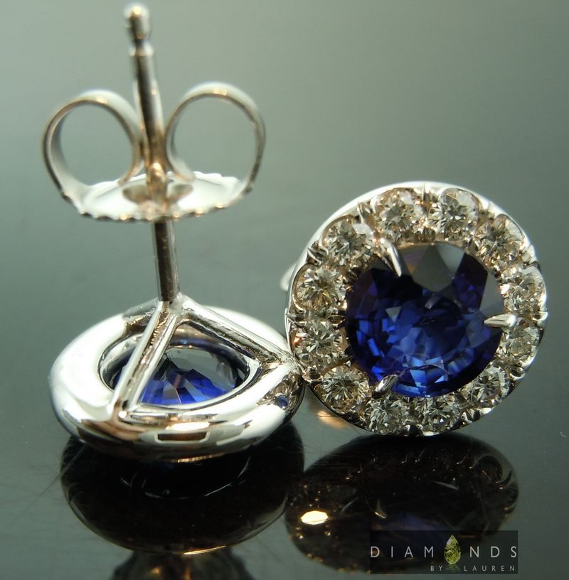 natural blue sapphire earrings