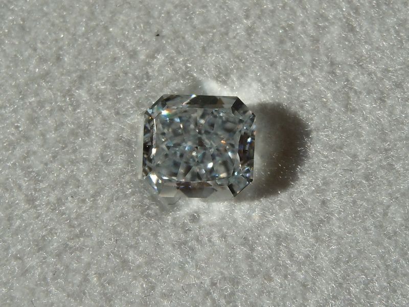 blue radiant cut diamond