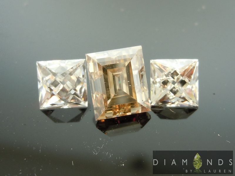brown carre cut diamond