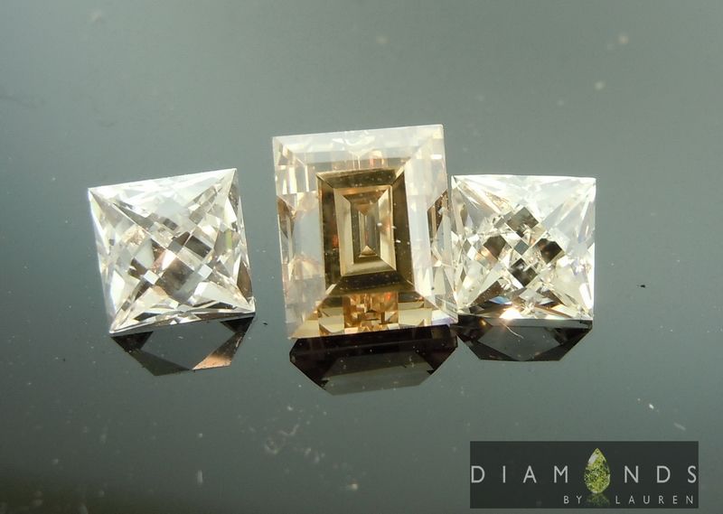 brown step cut diamond