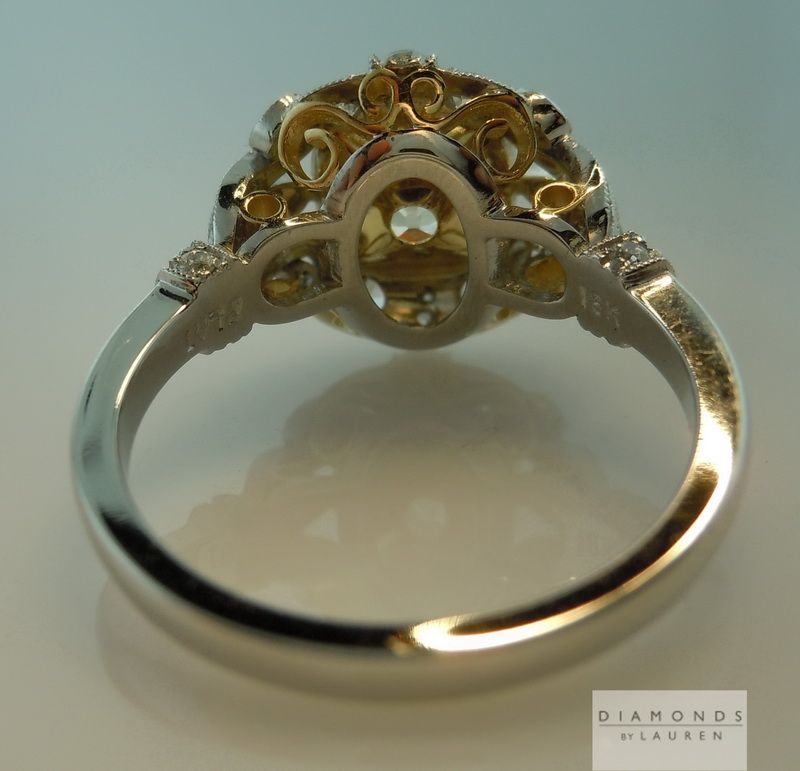 yellow diamond filigree ring