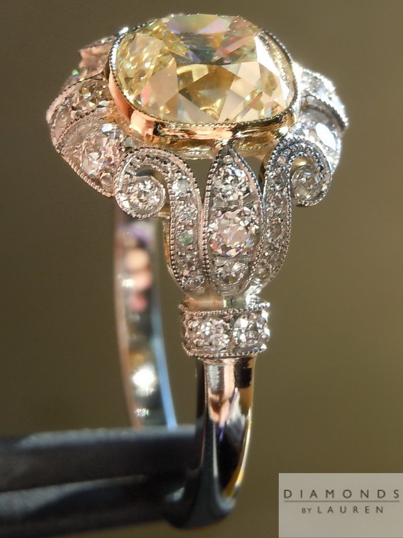 antique style diamond ring