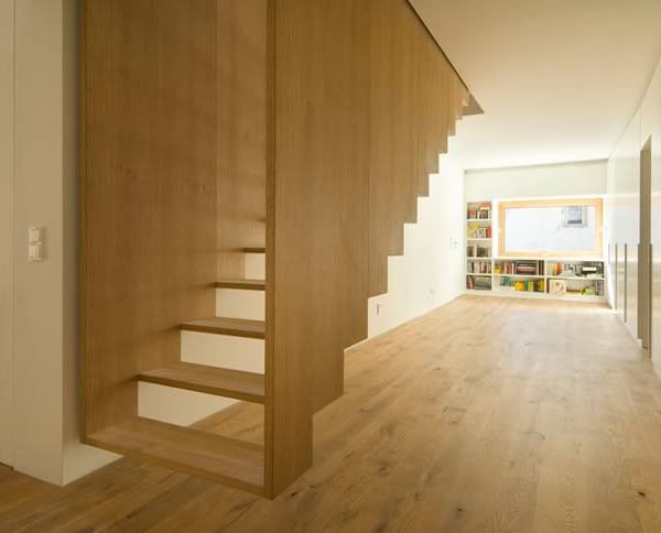 contemporary timber house german city home 33 - Fancy stairs.......