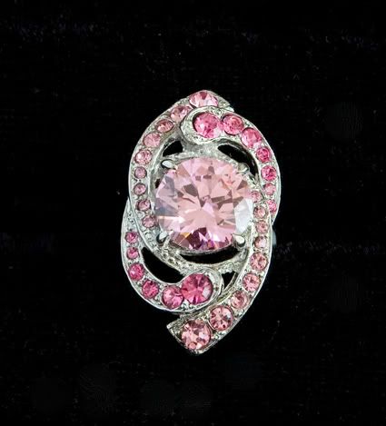 Ring 2 pinks crystal web - Rings.................