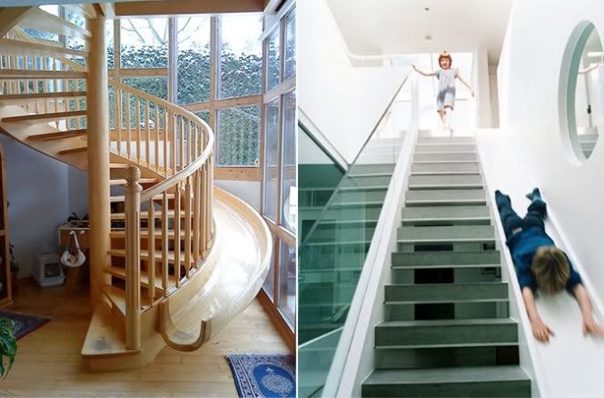 slide staircases spiral stair1 665x438 - Fancy stairs.......