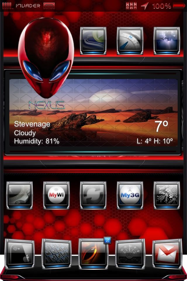 iphone 6-day animated weather widget lockscreen update. and space weather widget
