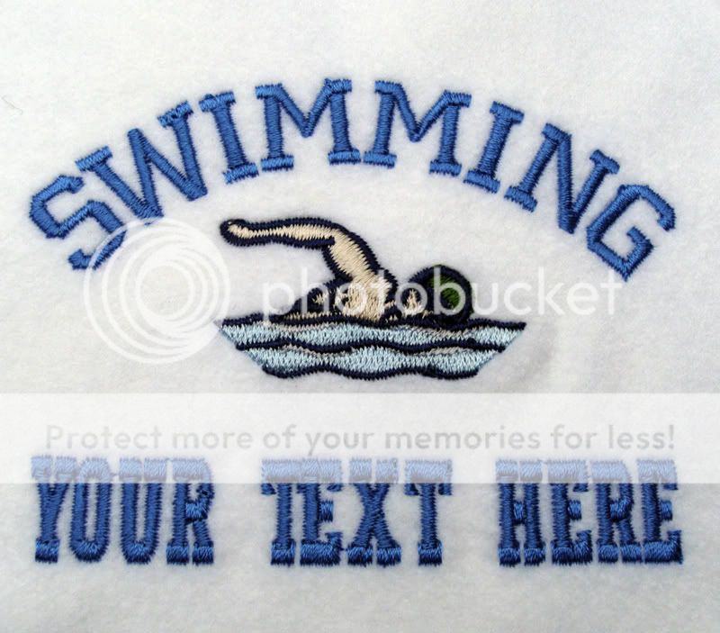 Personalised Embroidered Swimming Sports Training Towel 112 x 30 cm