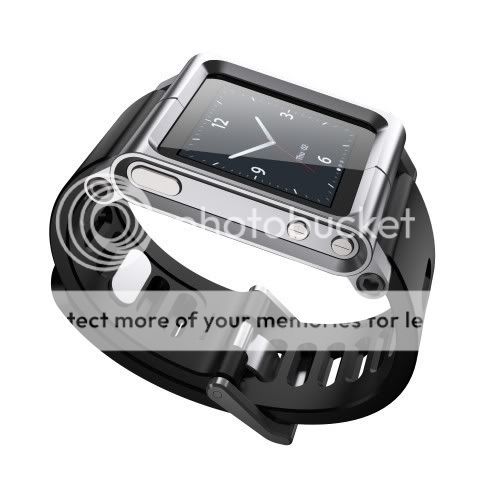 NEW LUNATIK MULTI TOUCH BAND FOR IPOD NANO 6 ALUMINUM WRIST WATCH 