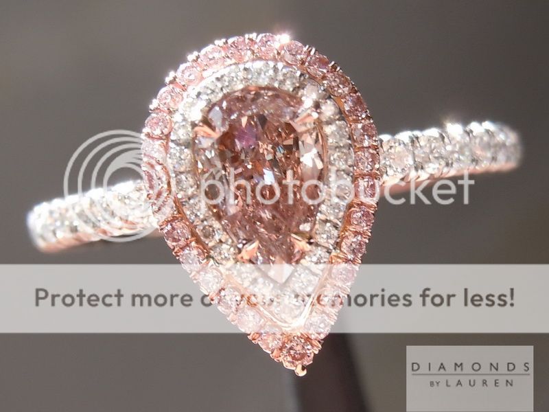 fancy brownish pink diamond ring
