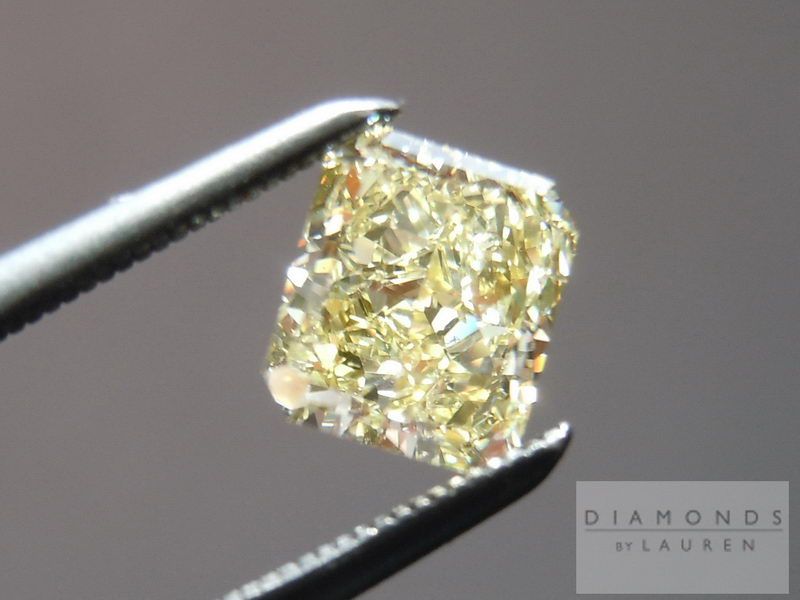 fancy yellow gia radiant cut diamond