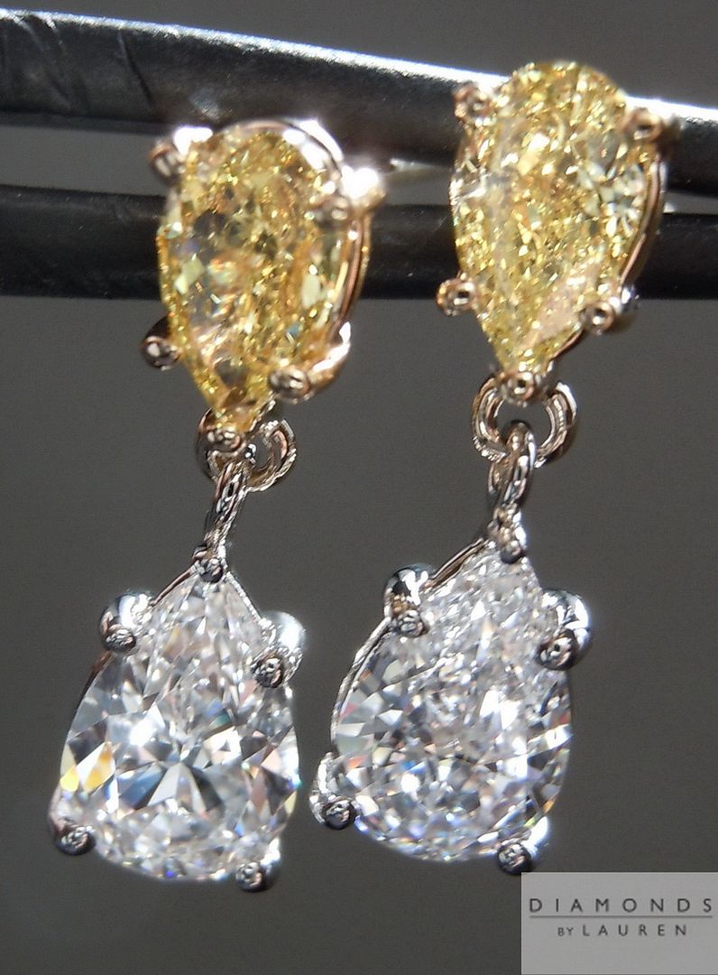 pear shape diamond earrings