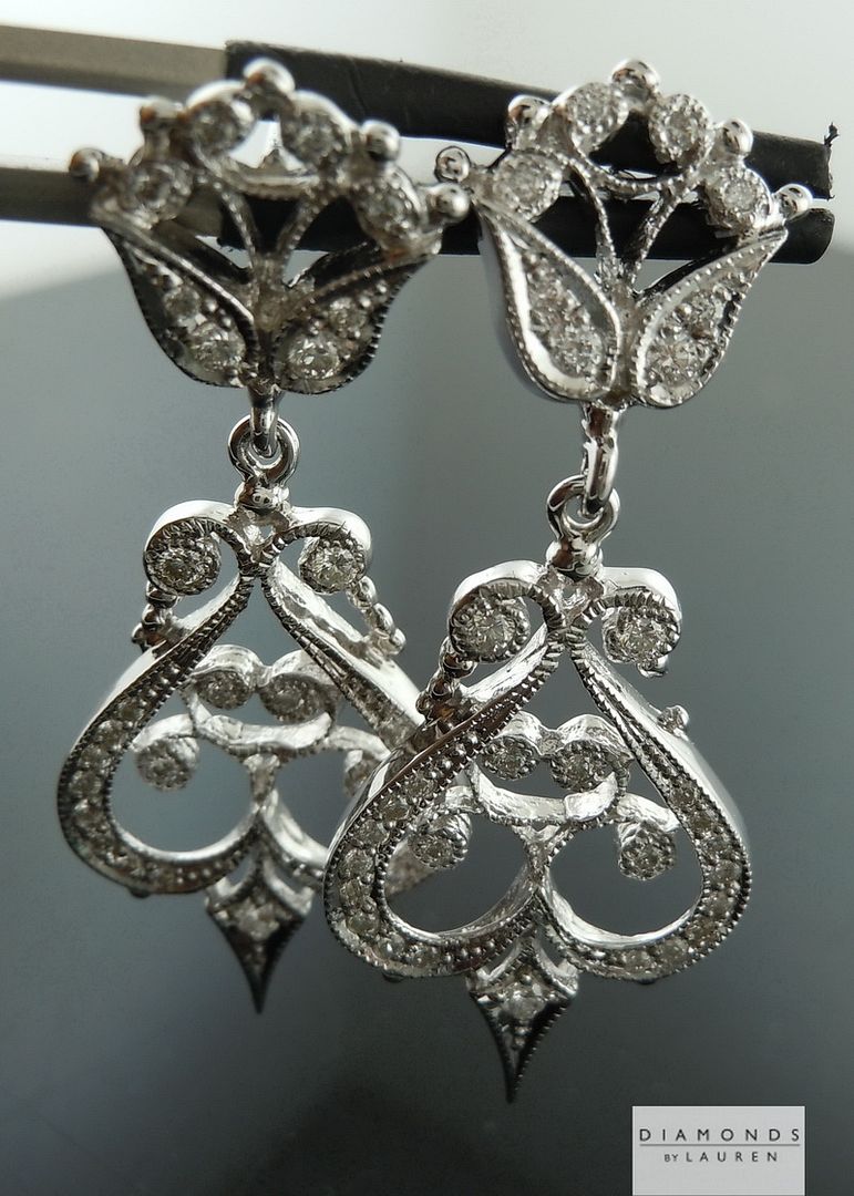 diamond dangle earrings