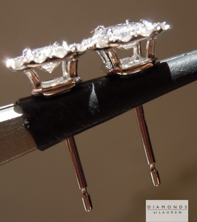 colorless diamond earrings