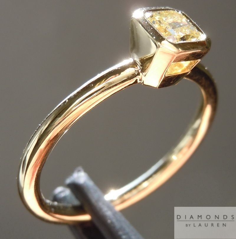 light yellow diamond ring