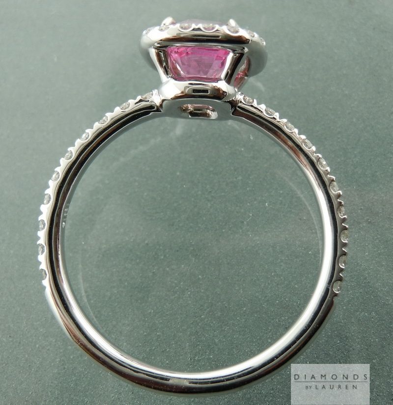 women pink sapphire ring