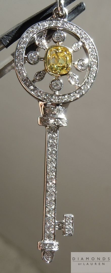 diamond key pendant