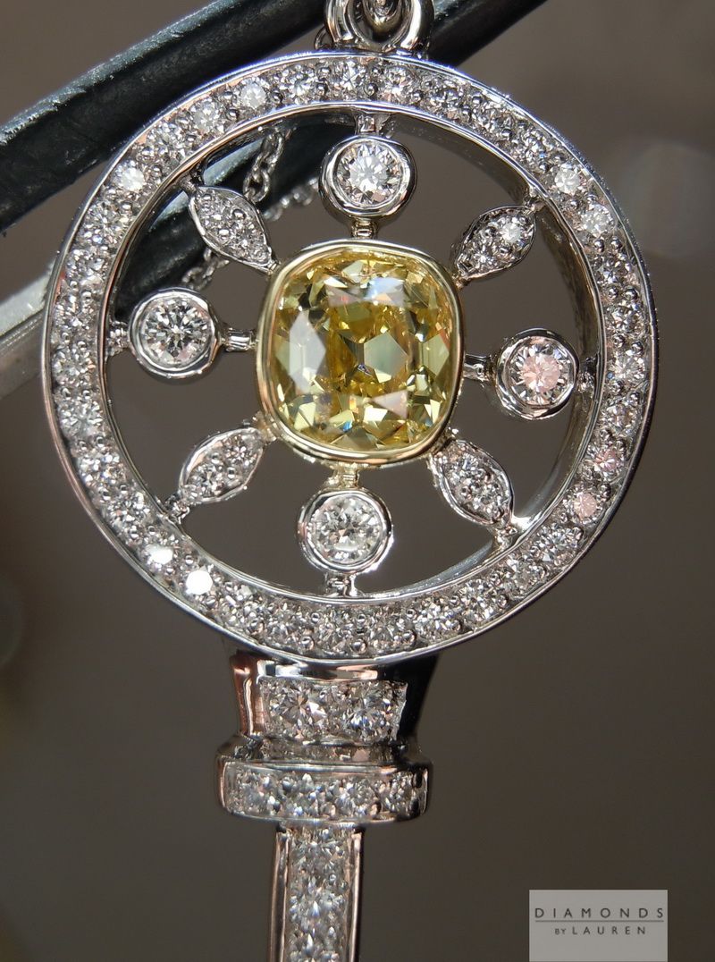yellow diamond pendant