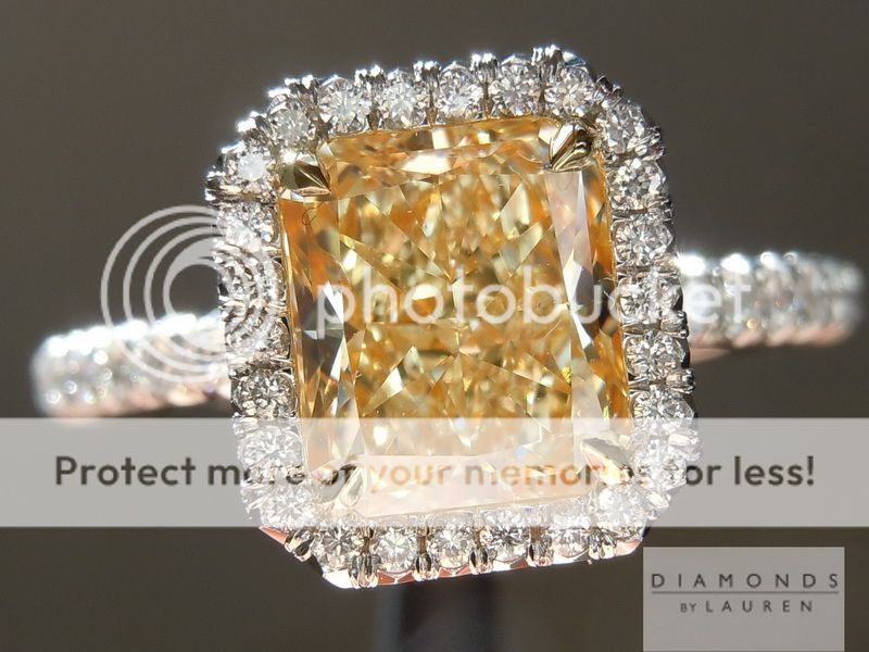 natural yellow diamond ring