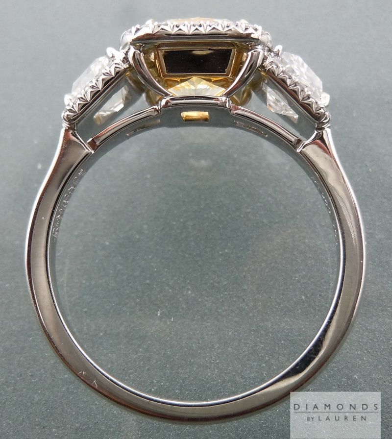 three stone diamond halo ring