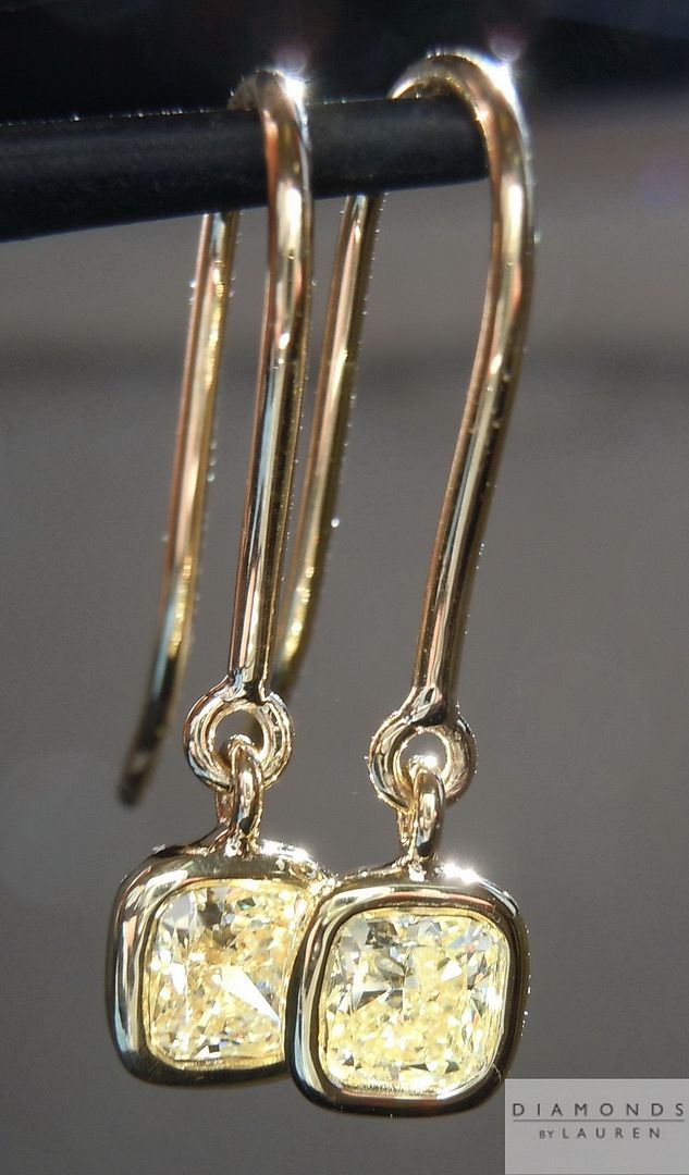 yellow diamond earrings