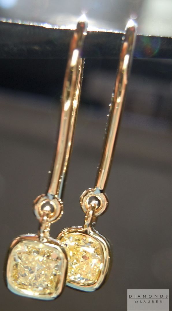 cushion cut diamond earrings