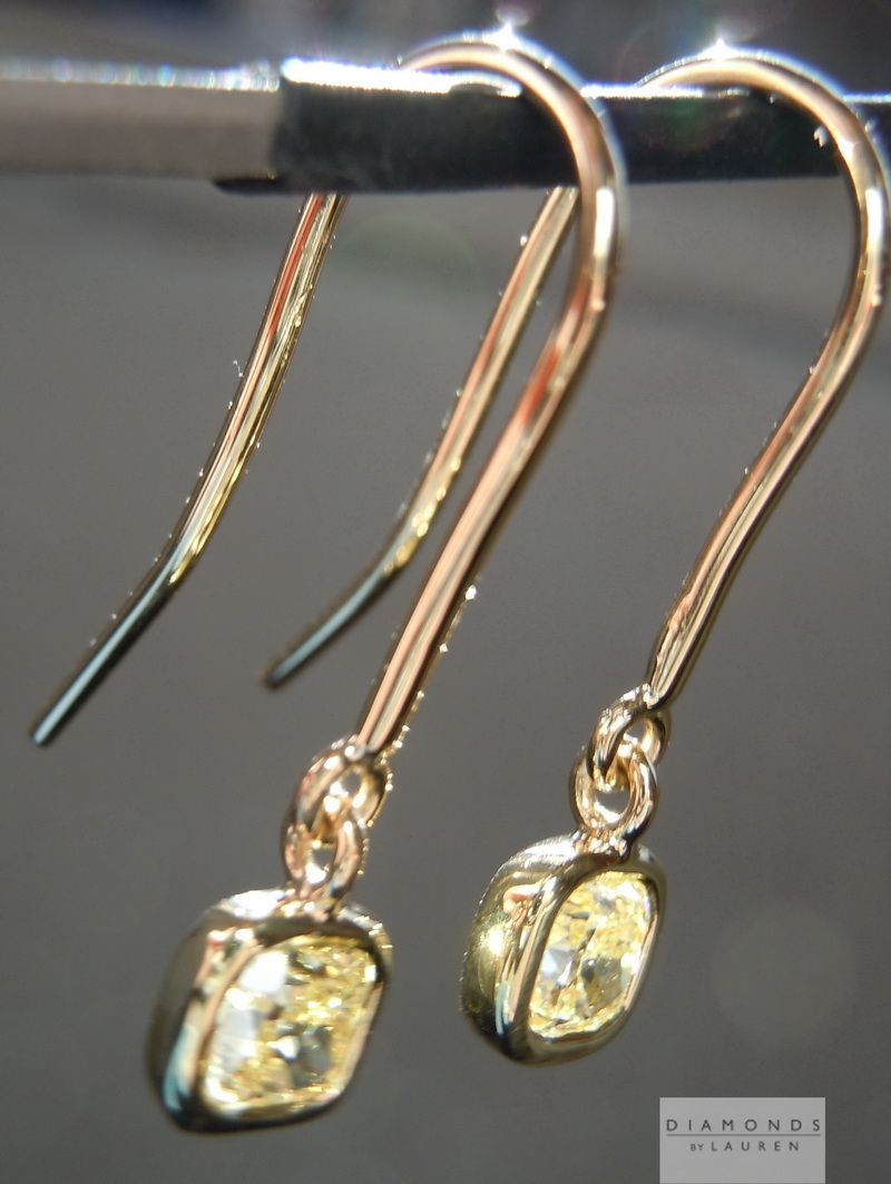 yellow diamond dangle earrings
