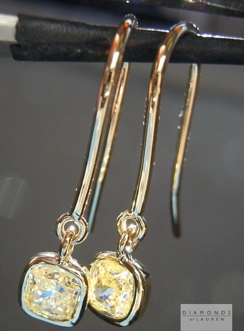 yellow diamond earrings